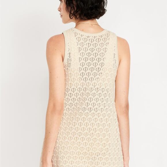 Old Navy Cozy Sleeveless Crochet Tunic Sweater - Picture 2 of 10